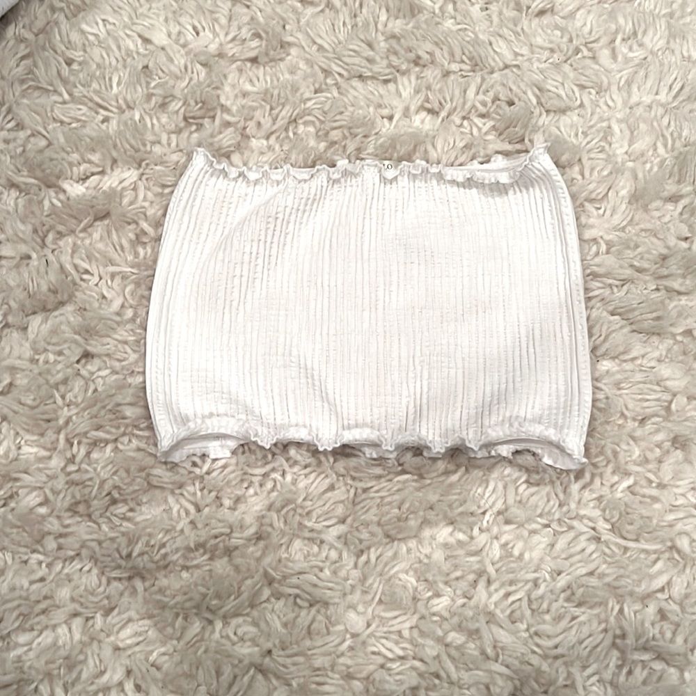 Women’s white tube top